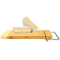 Bamboo Rectangle Cutting Board with Metal Cheese Cutter, 12" x 6"